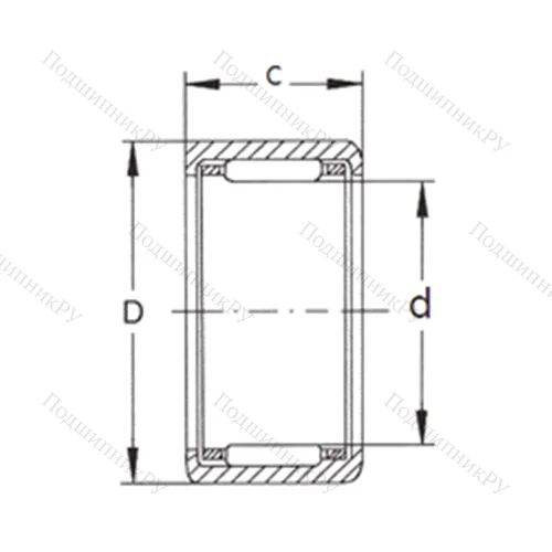 Подшипник игольчатый радиальный HK 2030