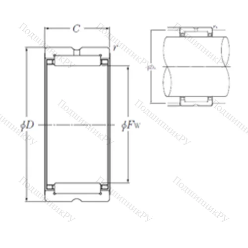 Подшипник игольчатый радиальный NK 35/30R