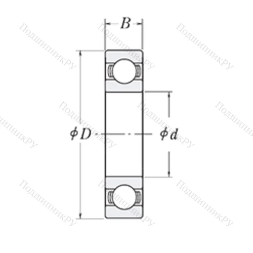 Подшипник шариковый радиальный LJ 7.1/2