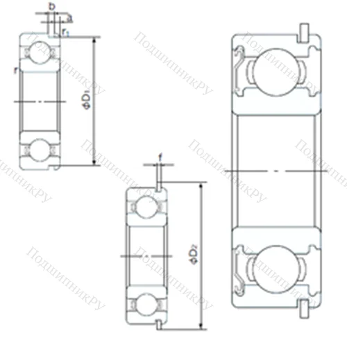 Подшипник шариковый радиальный 6314ZENR