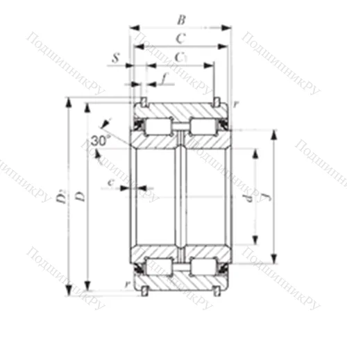 Подшипник роликовый радиальный NAS 5017UUNR