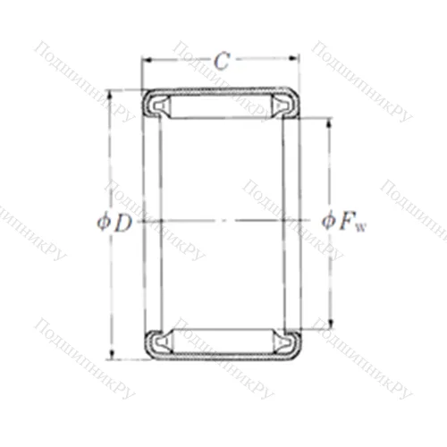 Подшипник игольчатый радиальный B-57