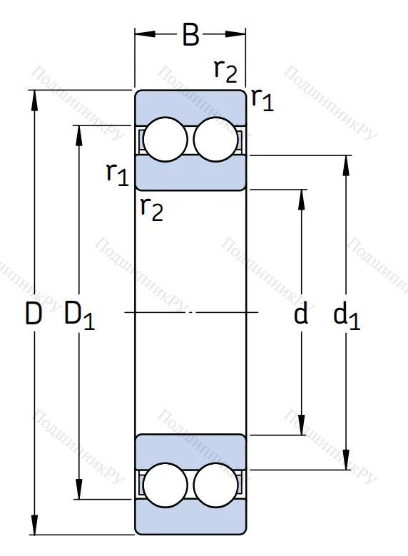 Двухрядный шариковый подшипник