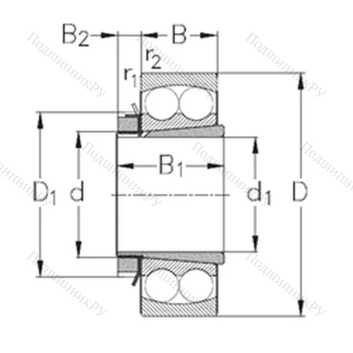 Подшипник шариковый радиальный самоцентрирующийся 2217-K+H 317