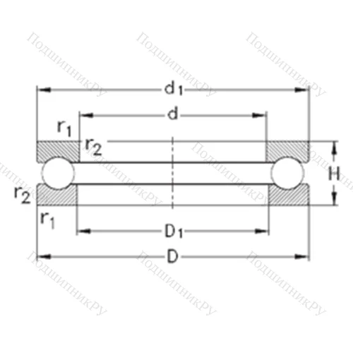 Подшипник шариковый упорный 51430-MP
