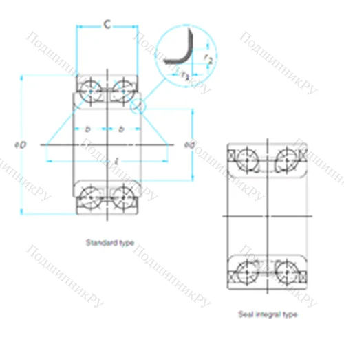 Подшипник шариковый радиально-упорный SA 0024