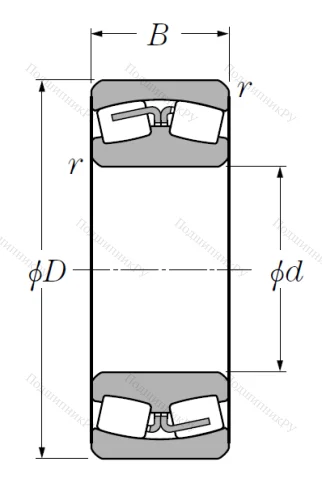 Сферический роликовый подшипник 22214 BD 1 от производителя  NTN