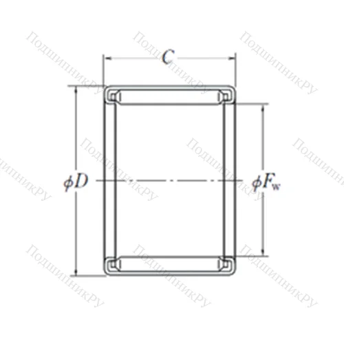Подшипник игольчатый радиальный F-2520