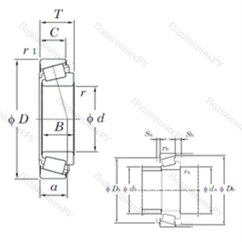 Подшипник роликовый радиально-упорный KE ST 4276 ALFT от производителя  KOYO