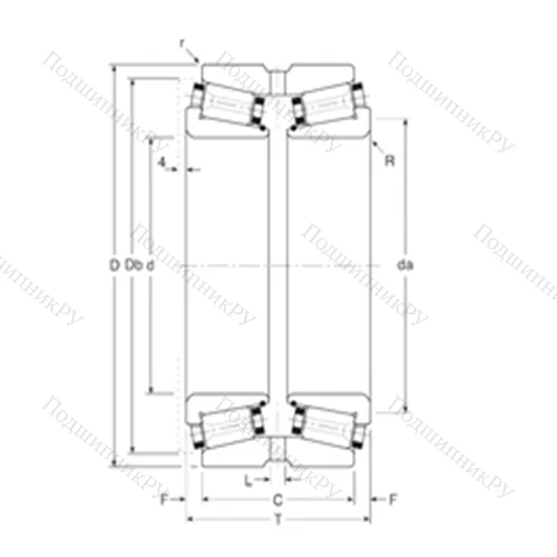 Подшипник роликовый радиально-упорный 184120/184200G от производителя  Gamet