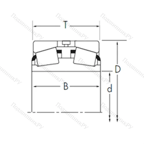 Подшипник роликовый радиально-упорный HM 237542D/HM 237510+HM 237510EA от производителя  TIMKEN