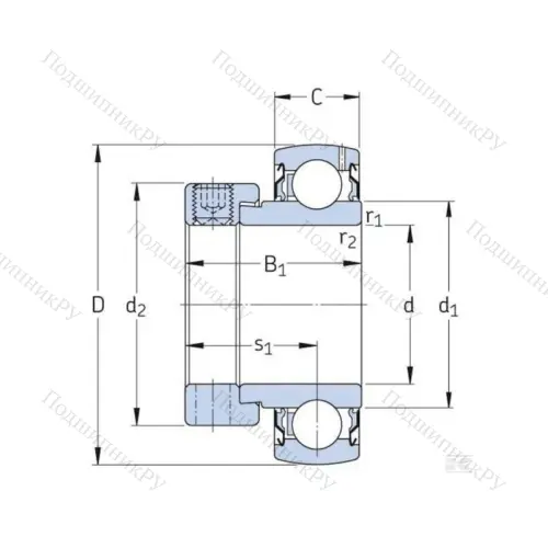 Корпусный подшипник YET 205-100 в Туле