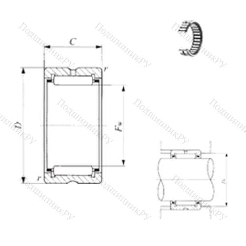 Подшипник игольчатый радиальный RNA 49/48
