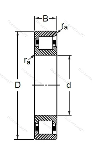 Цилиндрический роликовый подшипник 102209 (N 209 V) в Туле