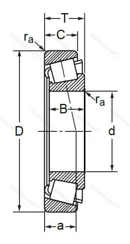 Конический роликовый подшипник 7312 (30312) в Туле