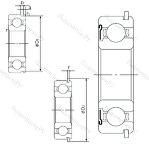 Подшипник шариковый радиальный 6815ZNR