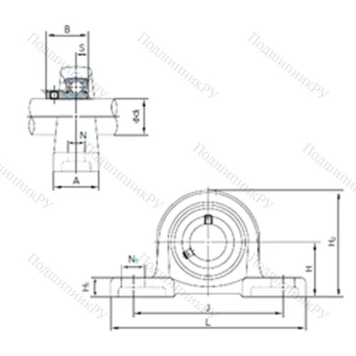 Подшипниковый узел шариковый радиальный BLLP 1J