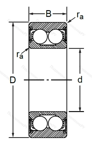 Радиально-упорный шариковый подшипник 3056305 2RS (3305 A 2RSTN) в Туле