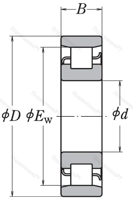 Роликовый цилиндрический подшипник N 209 W