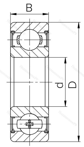 Миниатюрный шариковый подшипник 80019 (609 ZZ) в Туле