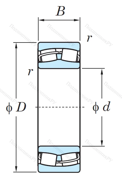 Сферический роликовый подшипник 21314 RH/RHR W 33