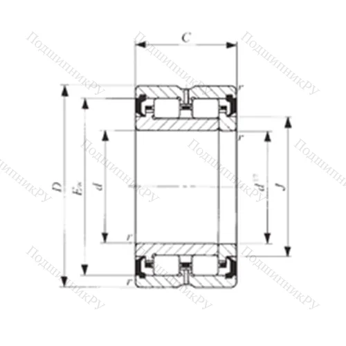 Подшипник роликовый радиальный NAU 4904UU