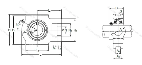 Подшипниковый узел UCT 218 в Туле