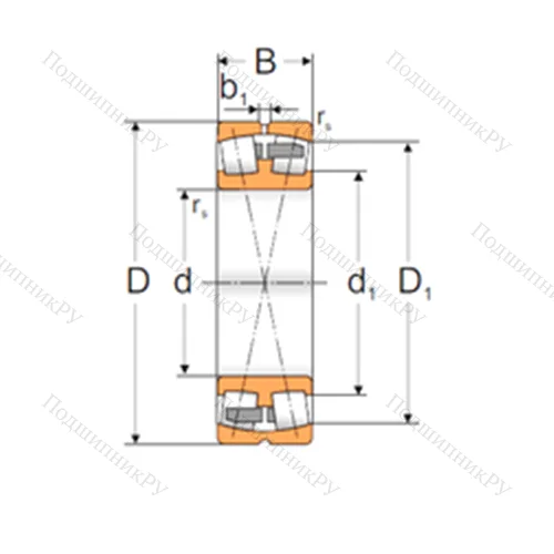 Подшипник роликовый радиальный самоцентрирующийся 23026 MBW 33