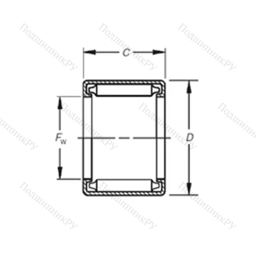 Подшипник игольчатый радиальный B-1110