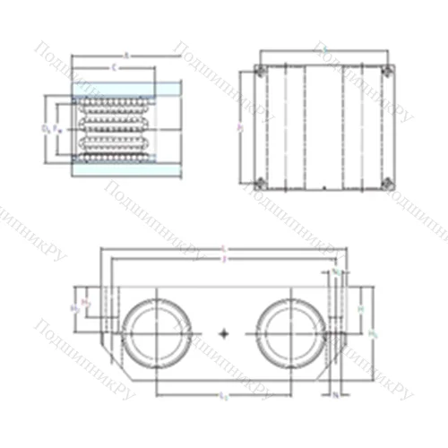 Подшипник шариковый линейный LQBR 50-2LS