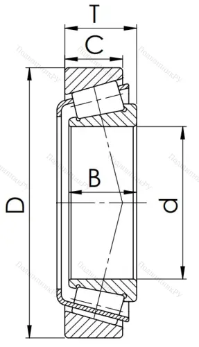 Конический роликовый подшипник 6-2007114 А