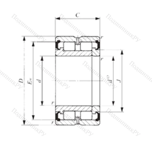 Подшипник роликовый радиальный NAG 4919UU