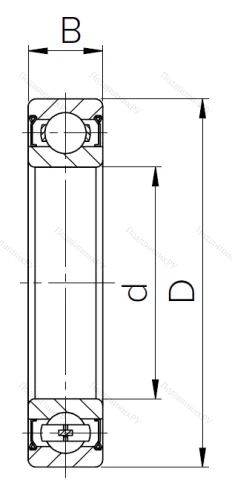 Шариковый однорядный подшипник 80110 (6010 ZZ) в Туле
