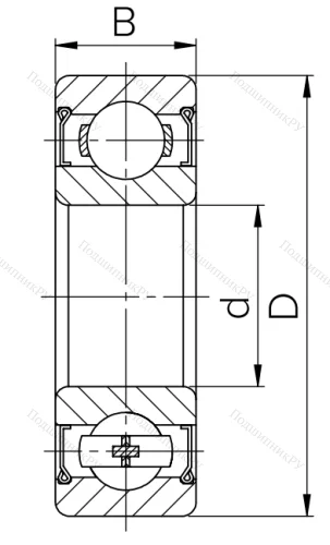 Шариковый однорядный подшипник 80106 (6006 ZZ) в Туле