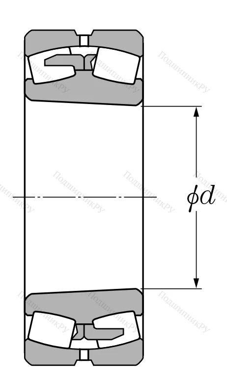 Сферический роликовый подшипник с конической посадкой на вал 24168 BK 30/C 3