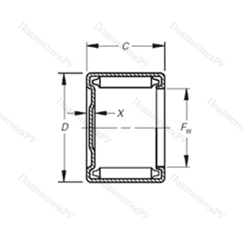 Подшипник игольчатый радиальный M-1671