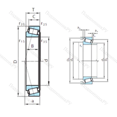 Подшипник роликовый радиально-упорный  612-321