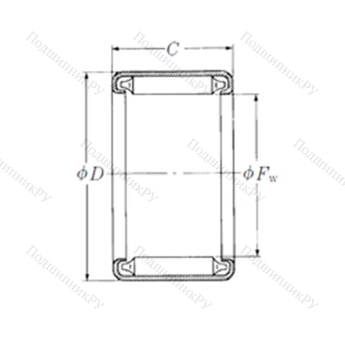 Подшипник игольчатый радиальный JH-88
