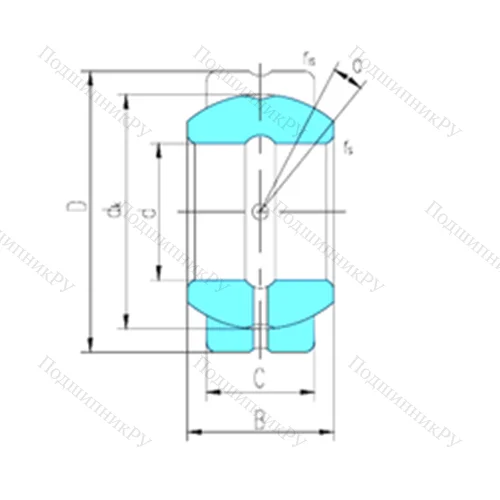 Подшипник скольжения сферический GEGZ 44ES-2RS от производителя  LS