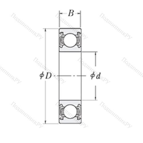 Подшипник шариковый радиальный MJ 7/8-2Z
