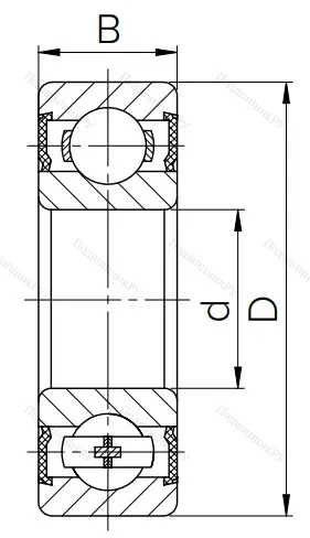 Шариковый однорядный подшипник 180304 (6304 2RS) в Туле