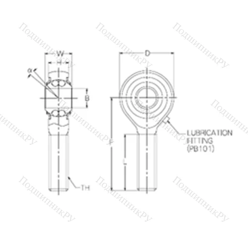 Подшипник шариковый радиальный самоцентрирующийся PBR 30EFN от производителя  NMB