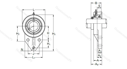 Подшипниковый узел UCFK 205 (UCFH 205) в Туле