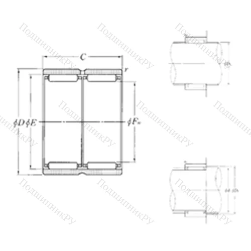 Подшипник игольчатый радиальный RNAO-45?62?40ZW