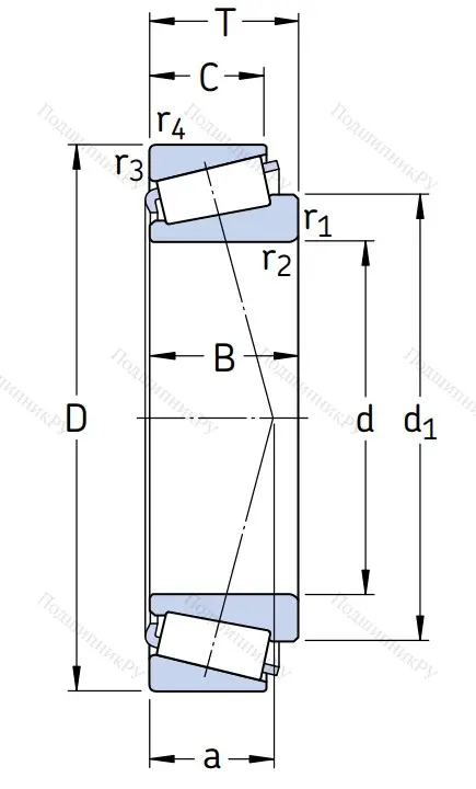 Конический роликовый подшипник 30205 J 2/Q от производителя  SKF