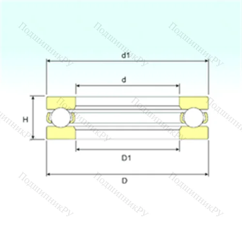 Подшипник шариковый упорный 51426 M от производителя  ISB