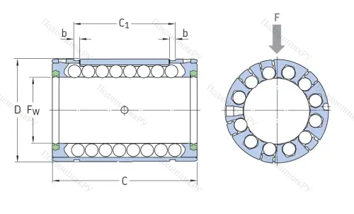 Подшипник линейный LBCR 30 D-2LS в Туле