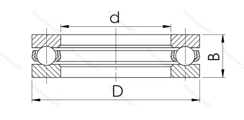 Упорный шариковый подшипник 8118 (51118) в Туле