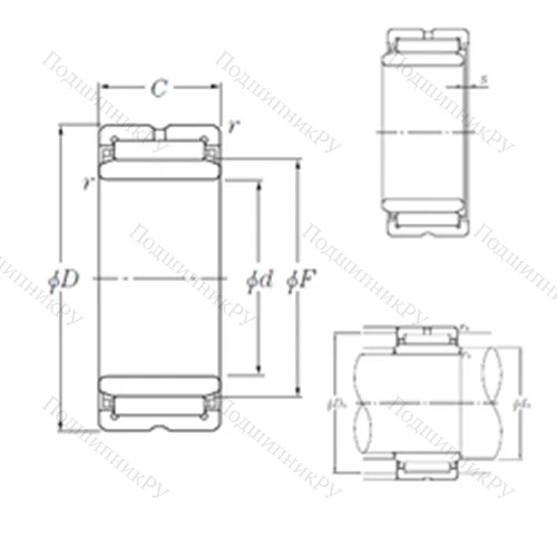 Подшипник игольчатый радиальный NK 45/30R+IR 40?45?30