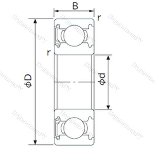 Подшипник шариковый радиальный 6209NSE
